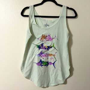 Guy Harvey sailfish tropical floral tank lightweight running women’s size small